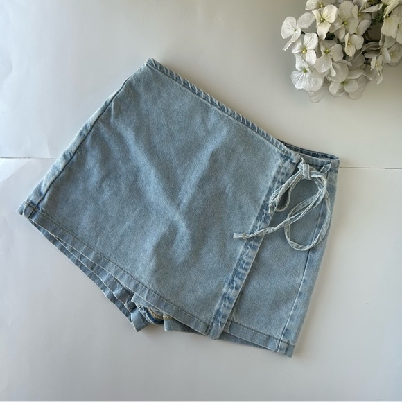 ASOS Stradivarius Denim Skort - Picture 6 of 7